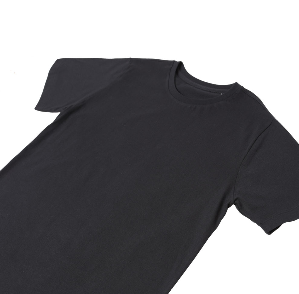 Arbejds T-shirt, i genanvendte materialer, med rund hals, sort - Image 3