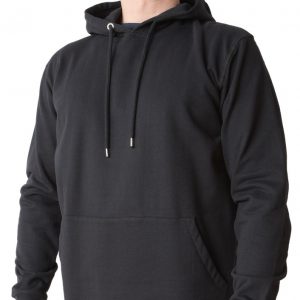 Genanvendt hættetrøje til mænd, sort