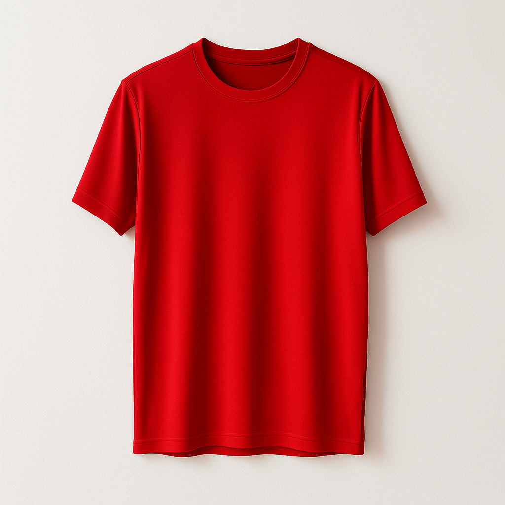 Sports T-shirt – Unisex – Rød– Genanvendt polyester