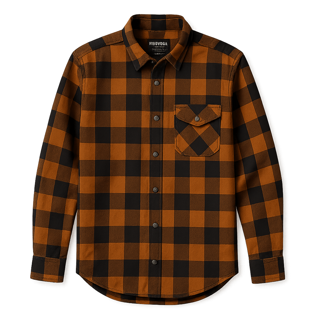 Flannel Skjorte - Unisex - Orange